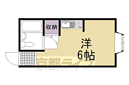 フラワーハイツ ワンルームの間取図画像