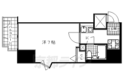 エスリード京都駅前 1Kの間取図画像