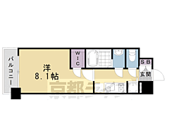 エスリード京都梅小路 1Kの間取図画像