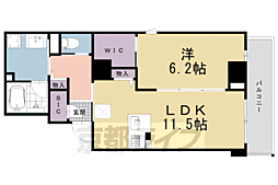 ShaMaison御幸町御池 1LDKの間取図画像