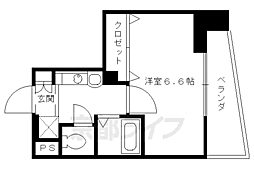 ベラジオ二条城前 1Kの間取図画像