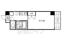 風の館 1Kの間取図画像