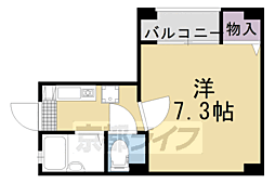 レスポワール円町 1Kの間取図画像