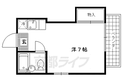 サンローズ 1Kの間取図画像
