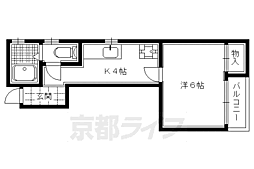 アルカス千本通 1Kの間取図画像