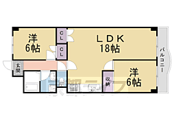 グレイスヴィラ阿部 2LDKの間取図画像