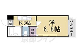 フラッツ7 1Kの間取図画像