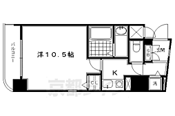 リーガル京都河原町五条 1Kの間取図画像