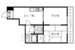 エスポワール峯 2DKの間取図画像