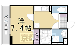 ティープラント朝日 1Kの間取図画像
