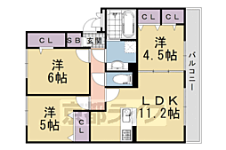 ル・シエル 3LDKの間取図画像