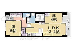 ファインレジデンス京都五条通 2LDKの間取図画像