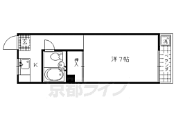 メゾンポエム3 1Kの間取図画像