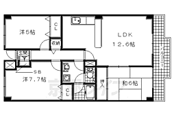 ベル・ヴィ西浦 3LDKの間取図画像