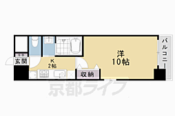シルクハウスとなみ2 1Kの間取図画像