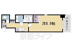 ハーモニアス松原 1Kの間取図画像