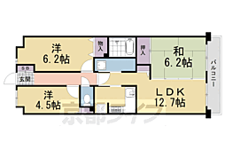 ライオンズマンション宇治第2 3LDKの間取図画像