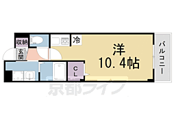 ジェルメ 1Kの間取図画像
