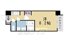 サムティ京都西大路 1Kの間取図画像