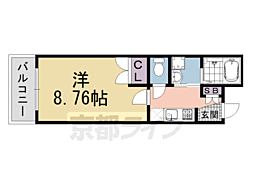 フォーブル高倉 1Kの間取図画像