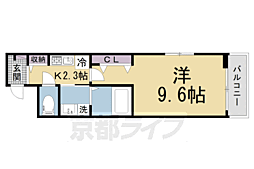 ヴィラ水取 1Kの間取図画像