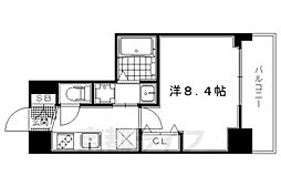 ベラジオ西陣聚楽 1Kの間取図画像