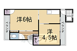 三幸マンション 2Kの間取図画像