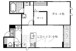 グリシーヌ丸太町 1LDKの間取図画像