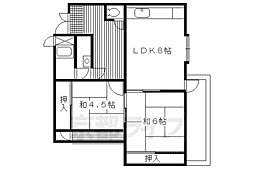 ハイツテラオパート2 2LDKの間取図画像