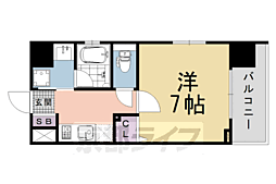 ベラジオレガシー京都西七条 1Kの間取図画像
