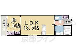 AVENUE堀川六角 1LDKの間取図画像