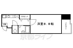 パレス15 1Kの間取図画像