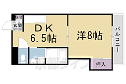 シャン・ドール太秦 1DKの間取図画像