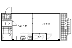 メゾンベルジュール 1DKの間取図画像
