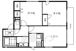 スマイル淀木津 2LDKの間取図画像