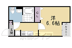 GRANDECOURTSaiinSanzou 1Kの間取図画像