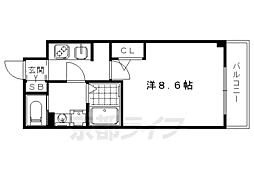 サムティ京都西大路 1Kの間取図画像