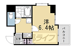 ベラジオ四条堀川 1Kの間取図画像