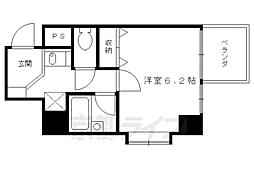 ベラジオ四条堀川 1Kの間取図画像