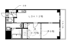ヒルズシンメイ 2LDKの間取図画像