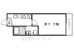 Fortuna壬生 1Kの間取図画像