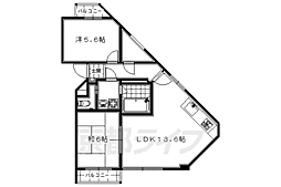 シャン・デ・リ 2LDKの間取図画像