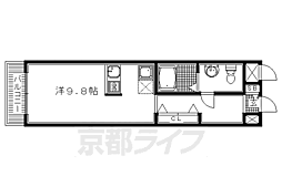 珠光ビル四条大宮II 3階/-