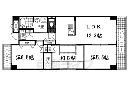オリュザ西大手 3LDKの間取図画像