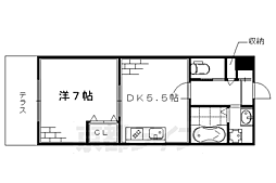 アクシアコート藤森 1DKの間取図画像