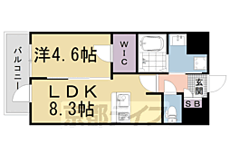 ダイワグレイスメゾン京都西七条 1LDKの間取図画像