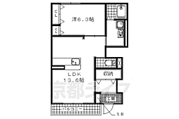 グローリアハイム 1LDKの間取図画像