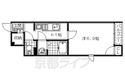レオネクスト広野 1Kの間取図画像