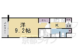 ベラジオ京都駅東2 1Kの間取図画像