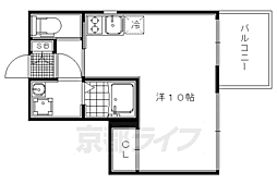 アクアプレイス京都西陣 ワンルームの間取図画像
